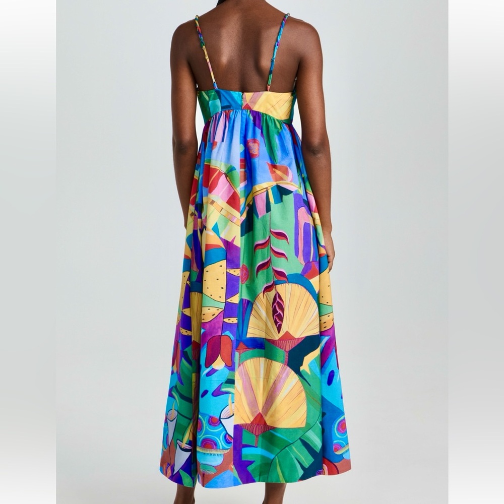 🌺🎉HP🎉🌺 NWT Farm Rio Tropical Scenario Maxi Dress - Picture 12 of 16